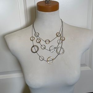 Chico’s Gold/Silver Multi-Layer Necklace